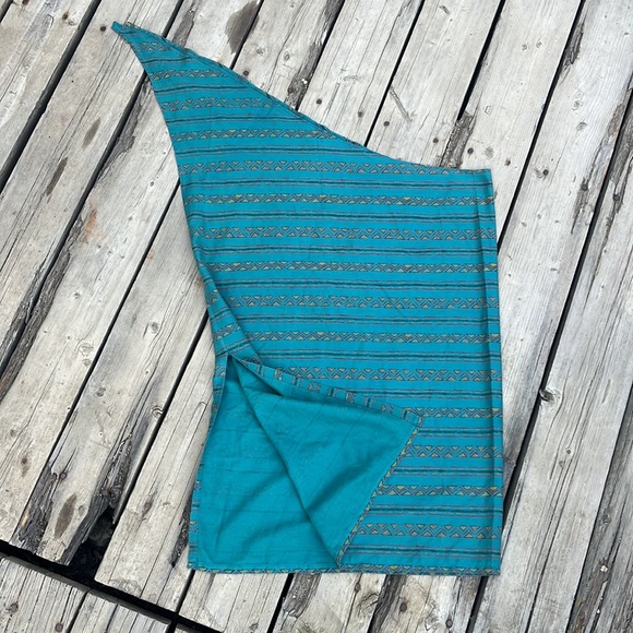 SOUTHWESTERN GREEN PATTERNED COTTON WRAP SKIRT SIZE SM-LG GREAT FOR BEACH - Picture 14 of 14